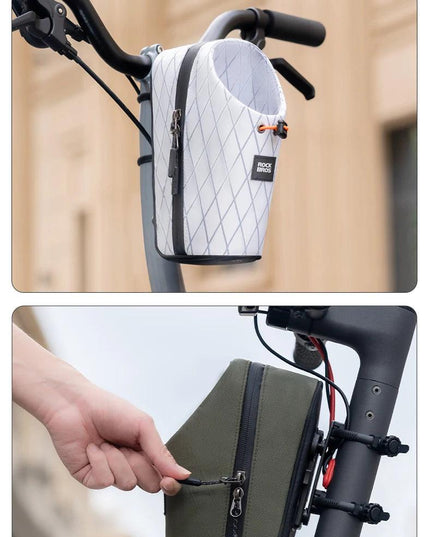 ROCKBROS Folding Bicycle Water Bottle Bags Fashion Front Frame Kettle Bags for Brompton Bike Electric Scooter Tools Package