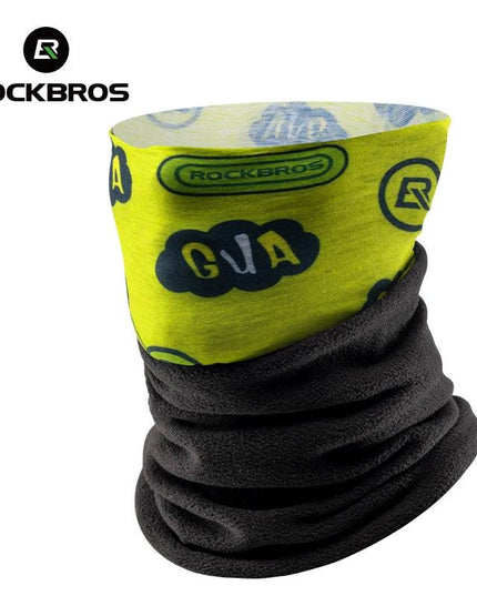 ROCKBROS Winter Warm Fleece Balaclava Cycling Headgear Bib Snowboard Hiking Neck Scarf Outdoor Windproof Thickened Mask Bib