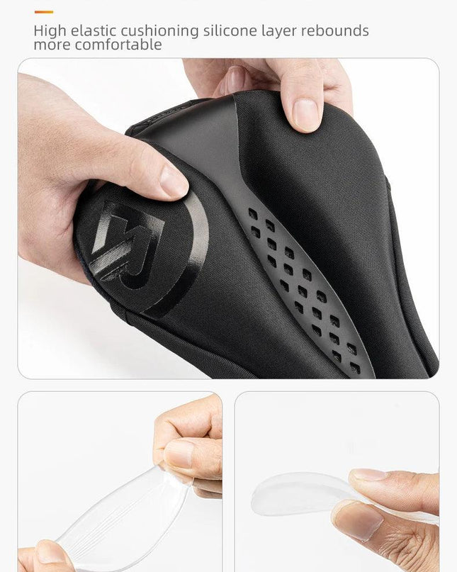ROCKBROS Bicycle Saddle Cover Liquid Silicone Gel Breathable Seat Soft Thickened MTB Shockproof Cushion Cycling Accessories