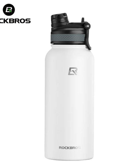 ROCKBROS 1L Thermal Water Bottle Sports Water Bottle Non Slip 304 Stainless Steel Cold And Hot Thermo Cup Cycling Hiking Equip