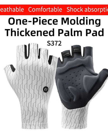 ROCKBROS Cycling Gloves Sunscreen Breathable MTB Road Bike Gloves Shock Absorption Non-slip Gloves Outdoor Thickened Palm Pad
