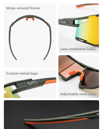 ROCKBROS Cycling Sunglasses Photochromic Polarized Bike Glasses UV400 Ultraviolet Outdoor Sport Hiking Glasses Eyewear Equipment
