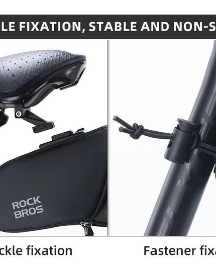 ROCKBROS Cycling Tail Bag Detachable Seat Pack Bag Large Capacity Waterproof Portable Riding Adjustable Bike Bag 0.8L-1.3L