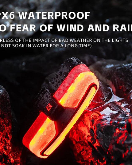 ROCKBROS Bicycle Smart Rear Light Type-C Charging IPX6 Brake Sensor Auto Stop Cycling Taillight Warning Light Bike Accessories