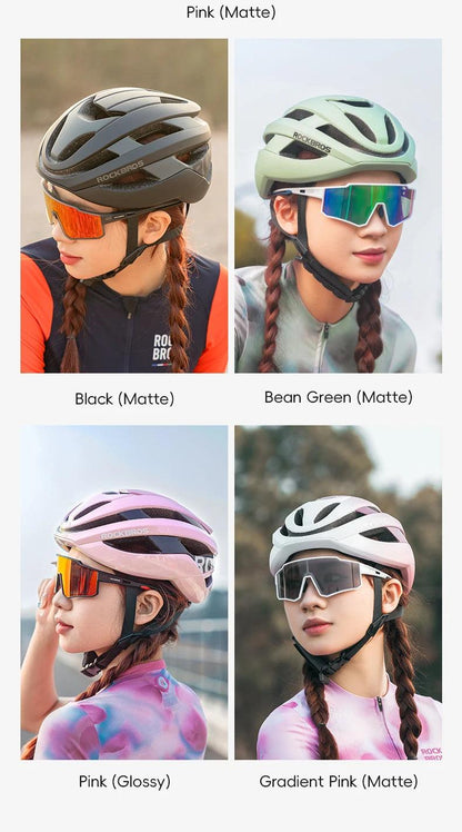 ROCKBROS Cycling Helmet Ultralight Safety Road Mountain Bike Helmet Adjustable Intergrally-molded Outdoor Racing Road Helmet