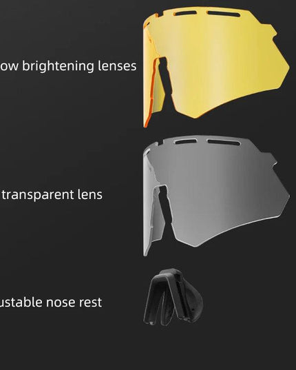 ROCKBROS Bike Glasses Polarized Men Women Bicycle Glasses 4Lens MTB Road Cycling Eyewear Glasses With Myopia Frame Sunglasses