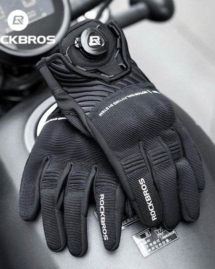 ROCKBROS Gloves Touch Screen Riding MTB Bike Bicycle Motorcycle Gloves SBR Palm Pad Fitness Climbing Thick Protective Glove