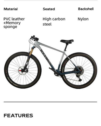ROCKBROS Bicycle Saddle PVC Leather Comfortable Bike Seat Soft Shock Absorption Oversize Water-Resistant Cycling Cushion