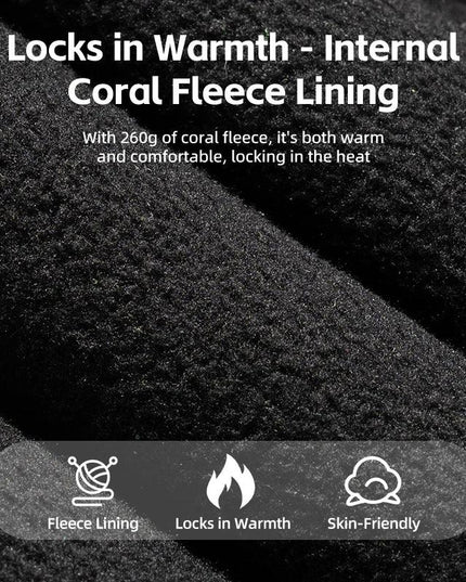 ROCKBROS Winter Fleece Ski Cap Windproof Thermal Cycling Cap Warmer Motorcycle Hat Helmet Liner Running MTB Bike Headwear