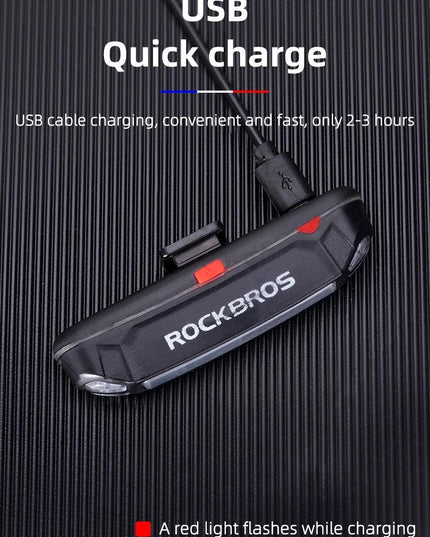 ROCKBROS Bicycle Light Waterproof Bike Taillight LED USB Rechargable Safety Back Light Riding Warning Saddle Bike Rear Light