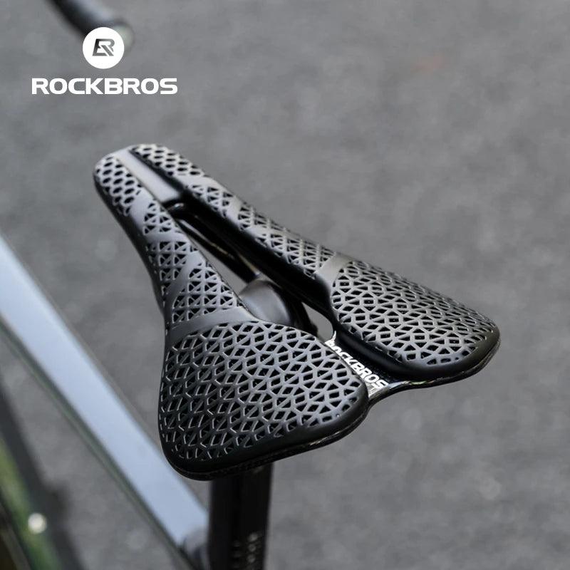 ROCKBROS 3D Printed Bicycle Carbon Saddle Ultra-Light Shock-Absorption MTB Road Profession Racing Bicycle Cycling Saddle