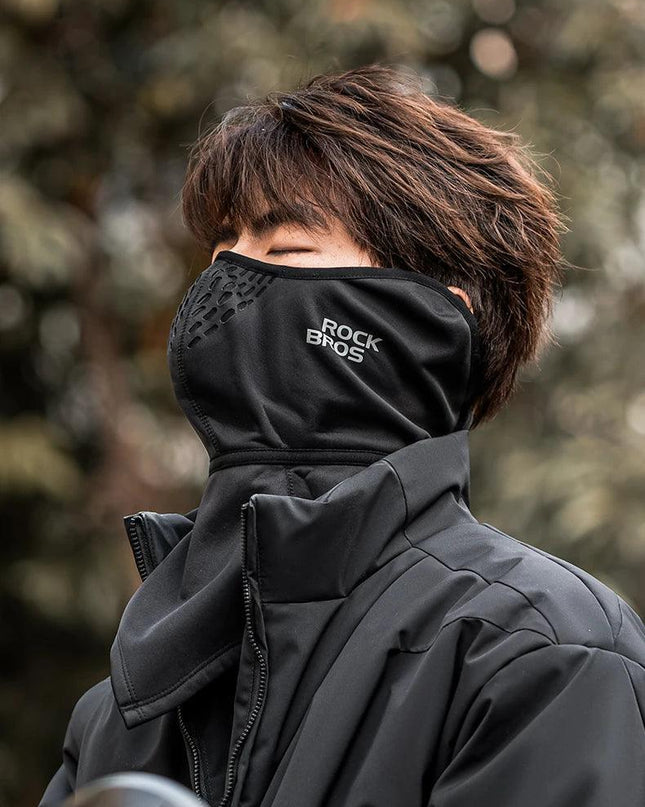 ROCKBROS Scarf Warm Fleece Neck Mask Outdoor Windproof Neck Warmer For Bike Motorcycle Ear Cover Breathable Scarf Men Women