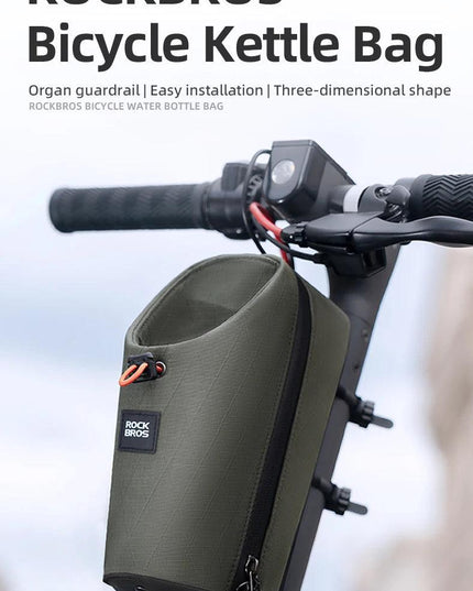 ROCKBROS Folding Bicycle Water Bottle Bags Fashion Front Frame Kettle Bags for Brompton Bike Electric Scooter Tools Package