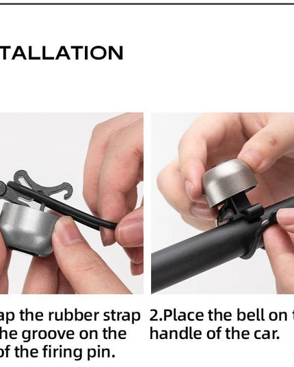 ROCKBROS Bicycle Bell Safety Warning Bike Bell Horn Handlebar Copper Alloy Non-slip Bicycle Alloy Ring Crisp Sound Cycling Alarm