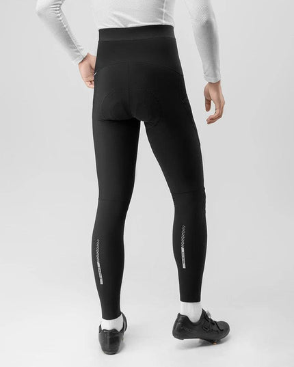 ROCKBROS Cycling Trousers With Italian Trouser Pad Long Tights Reflective Leggings Winter Fleece Thermal Anti Slip Pants 0-10°