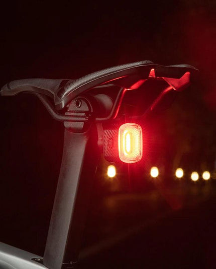 ROCKBROS Smart Bicycle Brake Light IPx6 Taillight Type-C Bike Tail Rear Light Auto Stop LED Riding Warning Safety Cycling Light