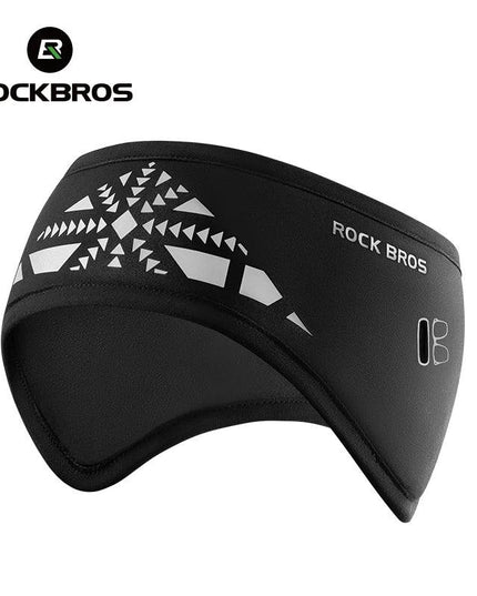 ROCKBROS Outdoor Cycling Headband Ear Warmer Men Winter Cycling Workout Windproof Double Layer Warm Earmuffs Headwear Sweatband
