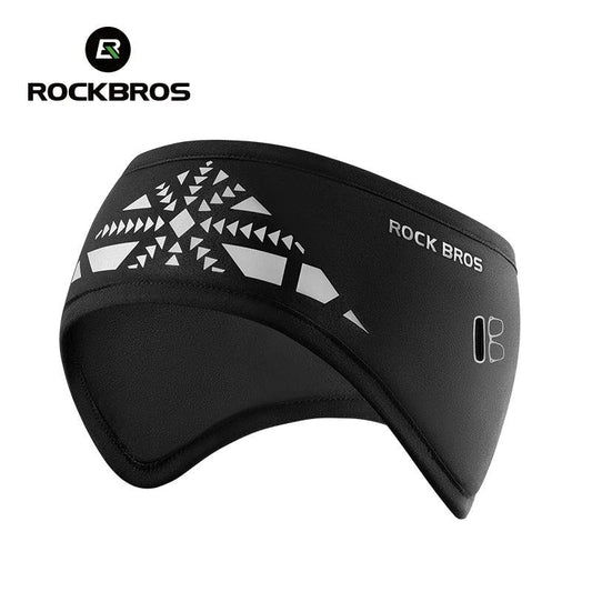 ROCKBROS Outdoor Cycling Headband Ear Warmer Men Winter Cycling Workout Windproof Double Layer Warm Earmuffs Headwear Sweatband