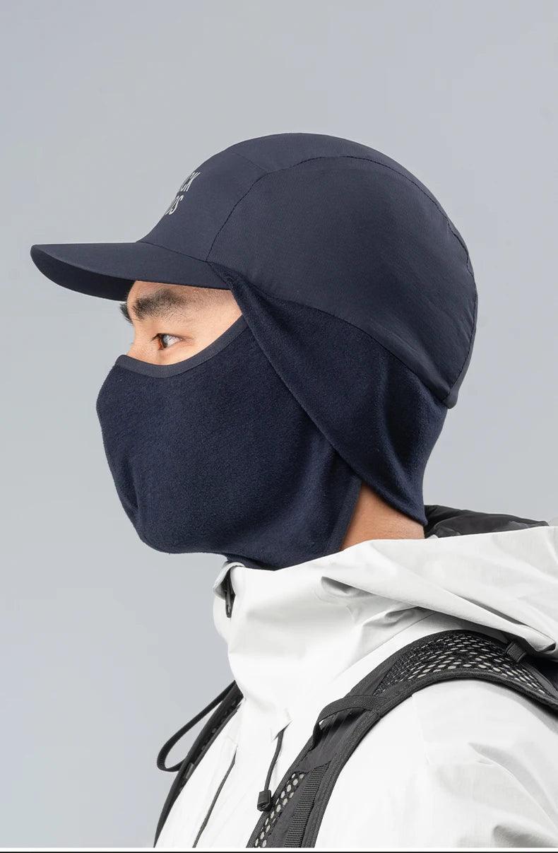 ROCKBROS Winter Cycling Mask and Hat 2 In 1 Fleece Thermal Keep Warm Ear Protection Outdoor Balaclava All Face Mask Men Women