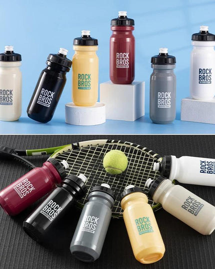 ROCKBROS Bicycle Water Bottle With Dust Cover 600ml PP5 MTB Road Bike Leak-proof Bottle Outdoor Travel Portable Sports Cup