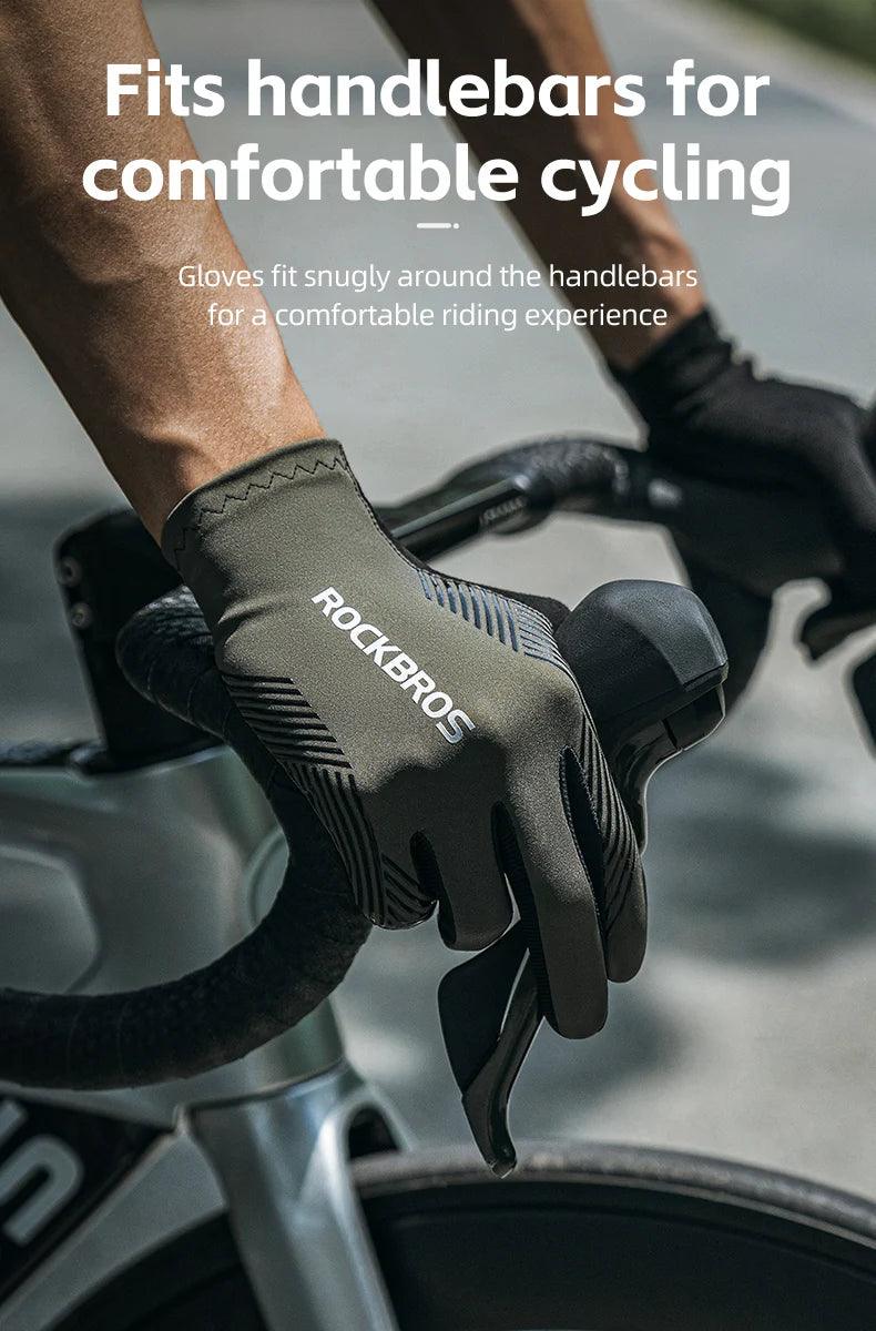 ROCKBROS Cycling Gloves Spring Summer Gloves Touch Screen Anti-slip Breathable MTB Road Bike Running Fitness Gym Motor Gloves