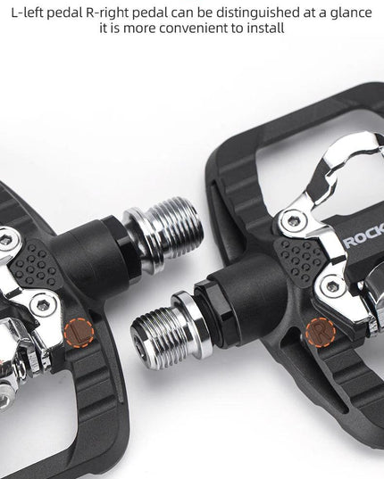 ROCKBROS MTB Bicycle Pedals 2 In 1 Flat/Lock Pedal Mountain Bike Non-Slip Labor Saving Nylon Pedals Waterproof Sealed Bearing