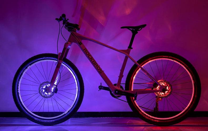 ROCKBROS Bicycle Wheel Light Smart 12 LED Flash Light Warning Light Kids Balance MTB Bike Light Vibration Sensing Light 1PCS