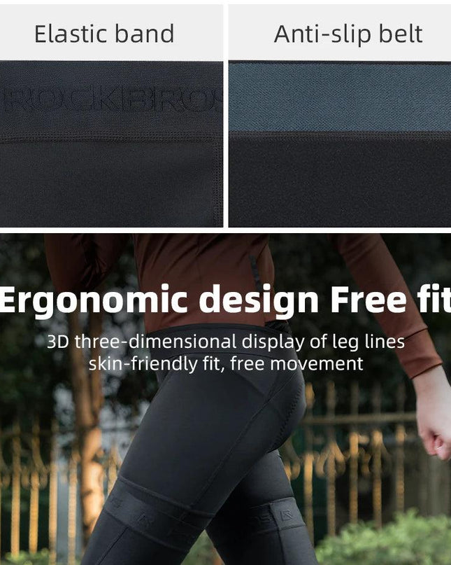 ROCKBROS Winter Leg Warmers Cycling Sports Leg Warmer Men's Women's Breathable Nylon anti-slip Legging Running Bodybuilding