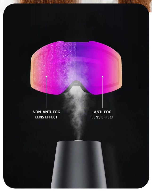 Qunature Ski Goggles Large Frame Snowboard Snow Goggles Double Layers UV400 Anti-fog Ski Glasses Skiing Outdoor Sport Eyewear