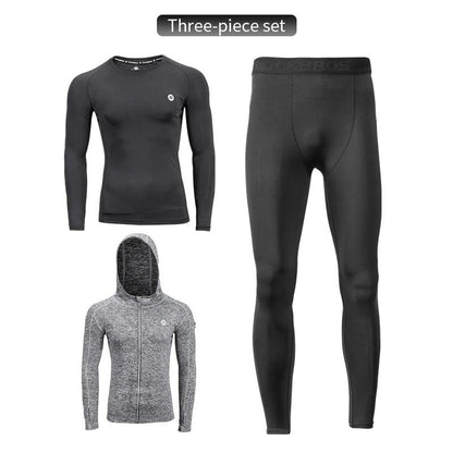 ROCKBROS Men's Tracksuit Gym Fitness Running 5 Pcs/Set Quick Dry Sweat-absorb Compression Sport Suit Clothes Jogging Sport Wear