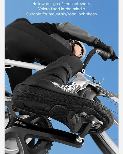 ROCKBROS Winter Cycling Shoe Covers Warm Thermal  Shoes Covers Windproof MTB Road Bike Racing Shoe Covers With YKK Zipper