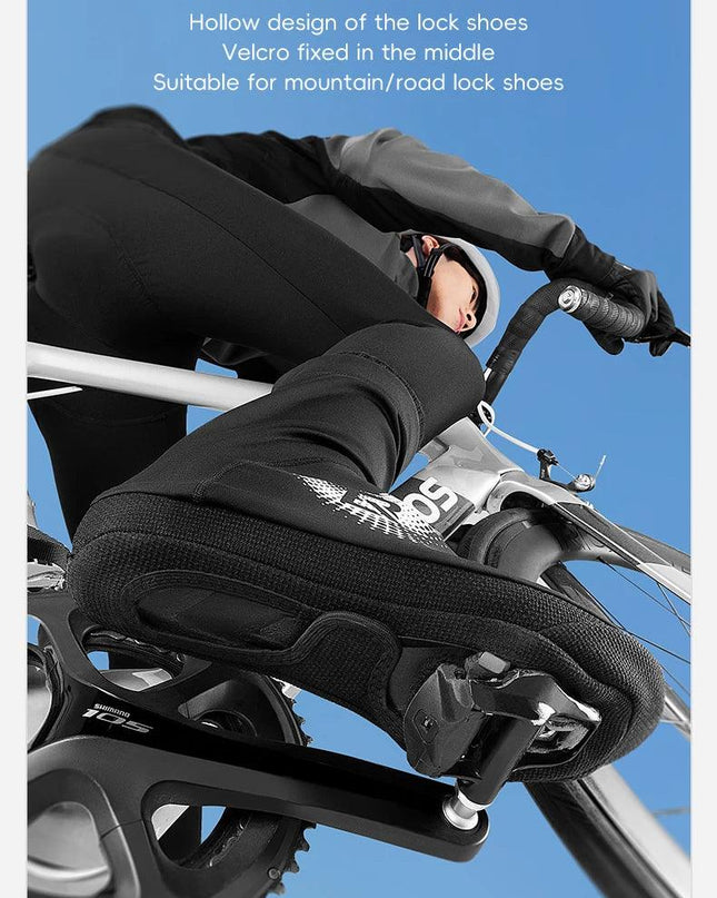 ROCKBROS Winter Cycling Shoe Covers Warm Thermal  Shoes Covers Windproof MTB Road Bike Racing Shoe Covers With YKK Zipper