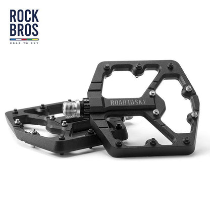 ROCKBROS ROAD TO SKY Cycling Pedals CNC Aluminum Alloy 3 Bearings Structure MTB Bike Pedals High Quality Bike Pedals Accessories