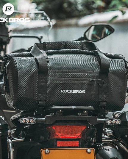 ROCKBROS Waterproof Motorcycle Pannier PVC 20L-60L Tail Bag Travel  Rear Seat Luggage Bag Multiple Carry Motorcycle AccessorIes
