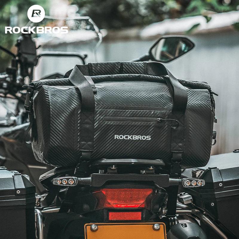 ROCKBROS Waterproof Motorcycle Pannier PVC 20L-60L Tail Bag Travel  Rear Seat Luggage Bag Multiple Carry Motorcycle AccessorIes