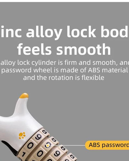 ROCKBROS Creative Bike Lock Ultra-Light Cute Cat Password Helmet Lock Steel Cable Bike Lock Anti Theft Bike Accessories MTB Road