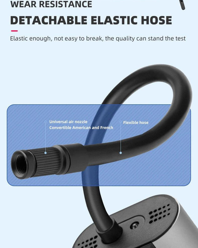 ROCKBROS Air Pump for Car Electric Bike Motorcycle 150PSI Type-C Tire Inflator Portable Air Compressor with LCD Digital Display