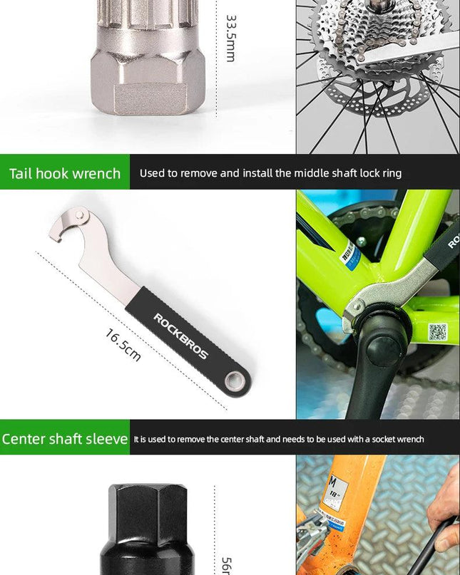 ROCKBROS Bicycle Tools Sets Box Cycling Tools Professional Bike Multifunction Bicycle Repair Tools Key Set Cycling Tools