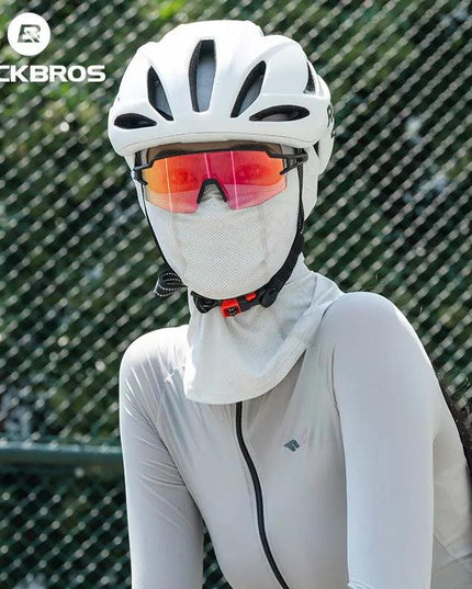 ROCKBROS Summer Breathable Cycling Cap Cooling Sun UV Protection Mask Balaclava Hat Bicycle Scarf Motorcycle Full Face Mask
