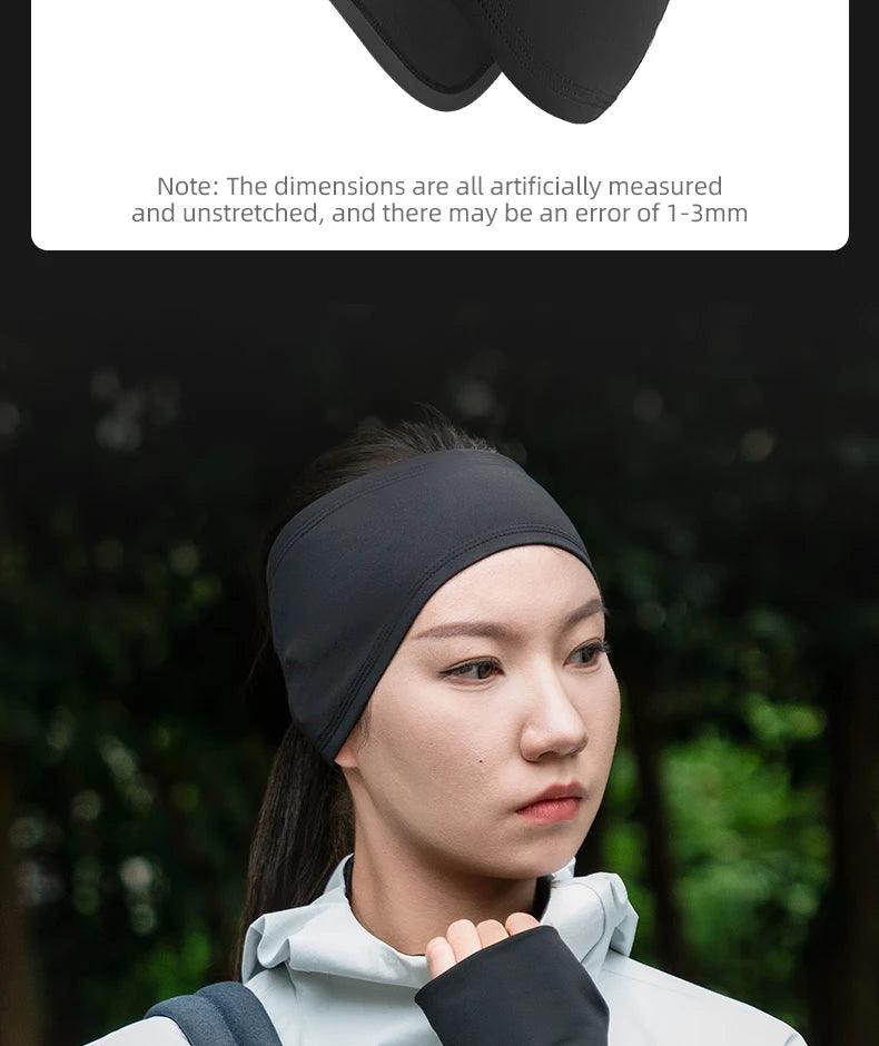 ROCKBROS Fleece Ear Warmer Sports Headband Windproof Warm Headwear Earmuffs Outdoor Riding Skiing Ear Warmers High Elasticity