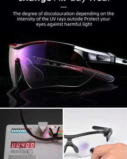 ROCKBROS Bicycle Glasses Polarized Bike Sports Sunglasses Photochromic Men Women UV400 MTB Road Bike Goggles Outdoor Eyewear