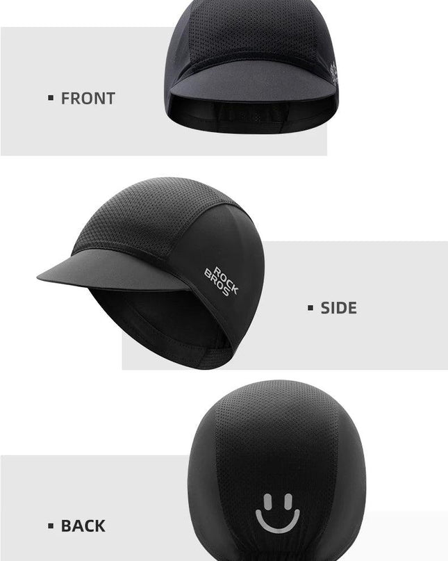 ROCKBROS Cycling Caps Polyester Bicycle Quick Dry Sports Hats Summer UV Protection Bike Balaclava Unisex Size Breathable Hat