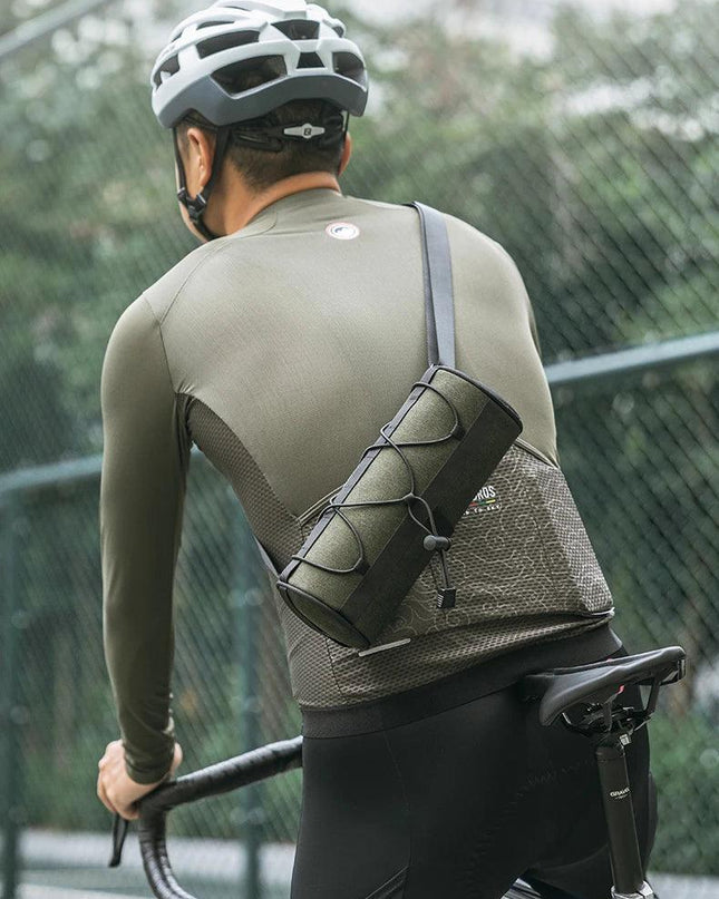 ROCKBROS Bicycle Bag Front Portable Handlebar Pannier 2L Big Capacity Multifunctional Shoulder Bag Reflectice Tube Bike Bag
