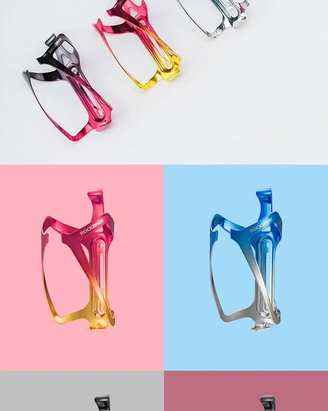 ROCKBROS MTB Bike PC Bottle Cage Toughness Integrally Molded Electroplating Ductility Bottle Holder 3 Colors Bicycle Accessories