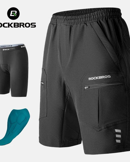 ROCKBROS Cycling Shorts Separable Underwear Shorts MTB Sports Casual Pants Bike Shorts Fitness Breathable Outdoor Ciclismo Pants