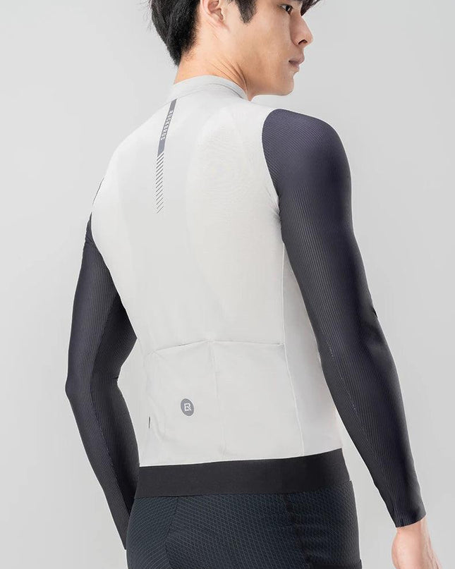 ROCKBROS Cycling Jersey Breathable Long Sleeved Quick Drying With Rear Pocket Bicycle Clothing Non-slip Sweatshirt Cycling Suit