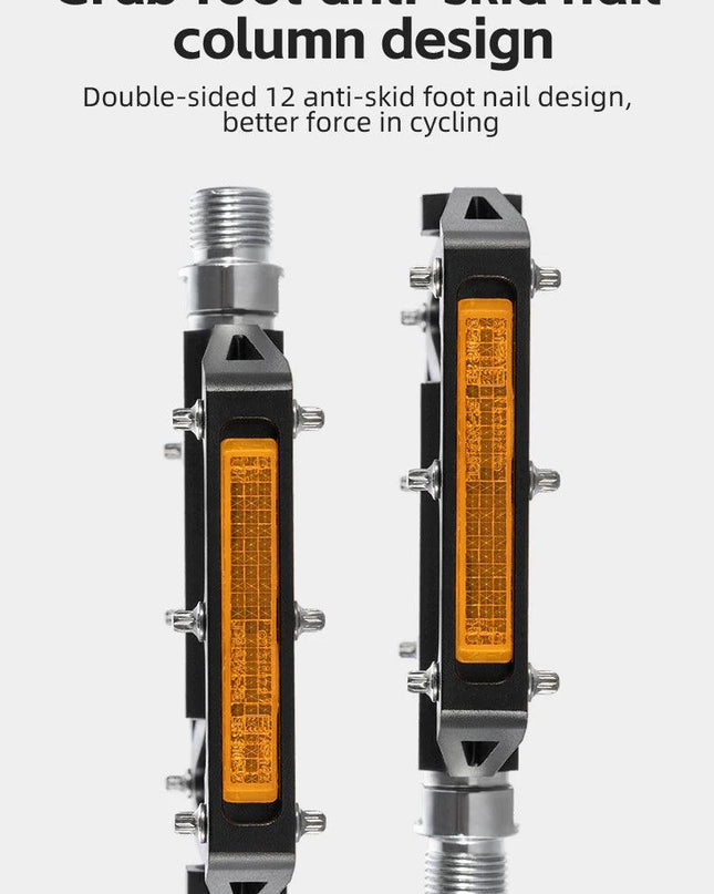 ROCKBROS Bicycle Pedals Save Effort Aluminum Alloy Anti-slip MTB Road Mountain Reflective Bearing Cycling Pedals Bike Accessory