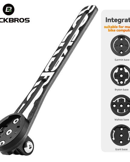 ROCKBROS Bike Computer Holder Carbon fiber For Garmin Bryton GoPro Camera Light Stand Cycling Computer Mount Extension Bracket
