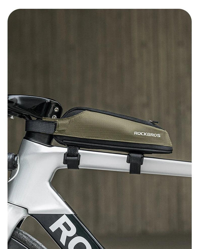 ROCKBROS Bike Bag Portable Bike Top Tube Frame Bag Nylon MTB Road Phone Tool Bag Reflective Ultralight Bicycle Pannier Accessory