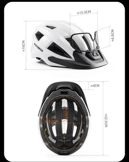 ROCKBROS Ultra-Light Cycling Helmet Taillight Magnetic Goggles Integrated Bicycle Helmet High Quality Protection Mtb Road